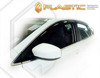 2 079 р. Ветровики дверей CA-Plastic  Nissan Bluebird Sylphy  седан (2012-2024) (Classic полупрозрачный, Без хром. молдинга). Увеличить фотографию 1
