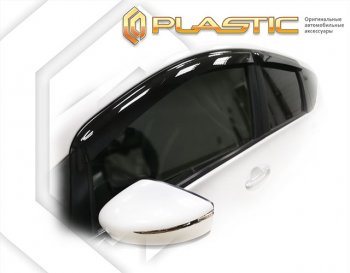 1 989 р. Ветровики дверей CA-Plastic  Nissan Note  2 (2012-2020) (Classic полупрозрачный, Без хром. молдинга). Увеличить фотографию 1