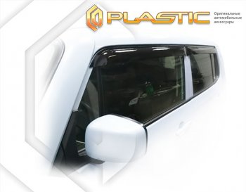 1 989 р. Ветровики дверей CA-Plastic  Nissan Moco  3 (2011-2016) (Classic полупрозрачный, Без хром. молдинга). Увеличить фотографию 1