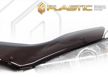 2 349 р. Дефлектор капота (exclusive) CA-Plastic  Nissan Wingroad  3 Y12 (2005-2018) (Classic полупрозрачный, Без надписи). Увеличить фотографию 1