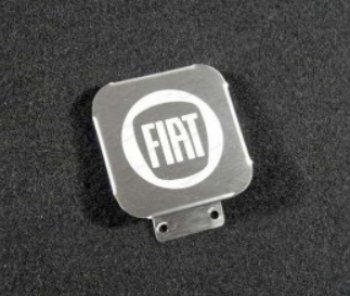 1 249 р. Заглушка на фаркоп с логотипом Fiat (на фаркопы TCC, нержавеющая сталь) TCC  Fiat Fullback (2016-2018). Увеличить фотографию 1