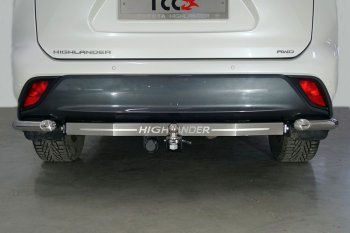 20 699 р. Фаркоп (тягово-сцепное устройство) TCC надпись Highlander  Toyota Highlander  XU70 (2020-2024) (Оцинкованный, шар E - оцинкованный). Увеличить фотографию 1