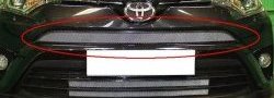 1 539 р. Верхняя решётка в воздуховод автомобиля Russtal (хром)  Toyota RAV4  XA40 (2015-2019) (хром). Увеличить фотографию 1