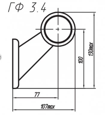 879 р. Фонарь габаритный и контурный Евросвет ГФ 3.4 LED3-1 Солнышко   (12В). Увеличить фотографию 2