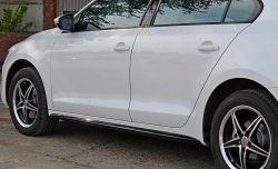3 899 р. Пороги накладки GLI  Volkswagen Jetta  A6 (2011-2015) (Неокрашенные). Увеличить фотографию 1