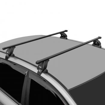 7 297 р. Багажник на крышу без рейлингов в сборе LUX  Volkswagen Passat  B6 (2005-2011) (поперечины прямоугольные 1.2 (цвет черный)). Увеличить фотографию 1
